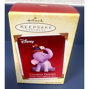 Hallmark Unlikely Friends 2005 Ornament Disney Pooh's Heffalump Movie NOS